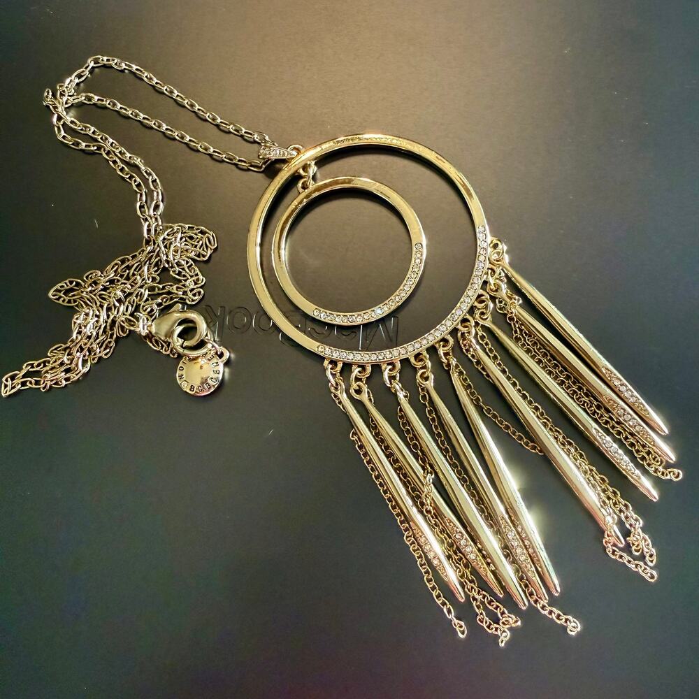 BCBGeneration Glass Stone Gold Tone Zinc Necklace